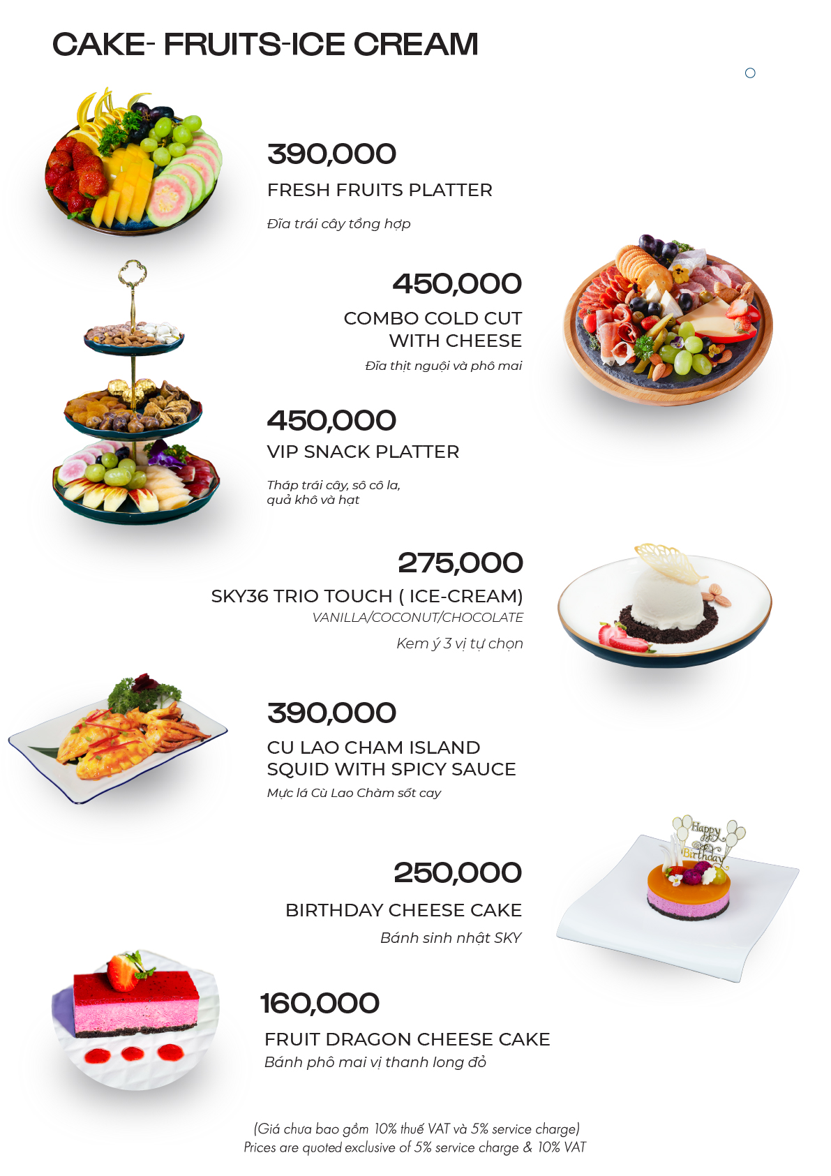 Finger Food - Menu Sky36