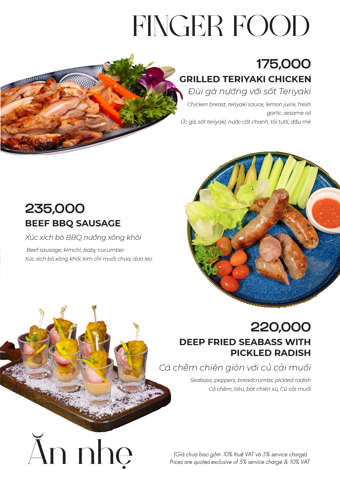 Finger Food Menu Sky36
