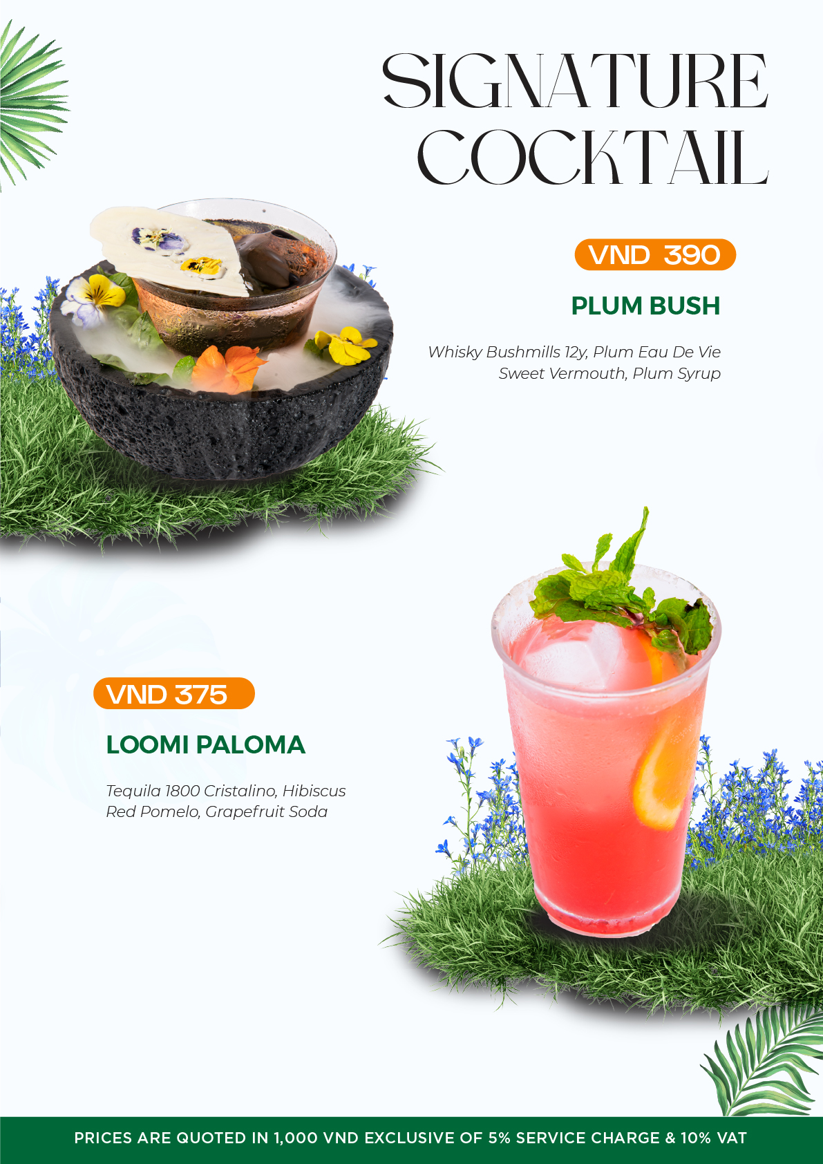 menu Sky36 - Đồ uống