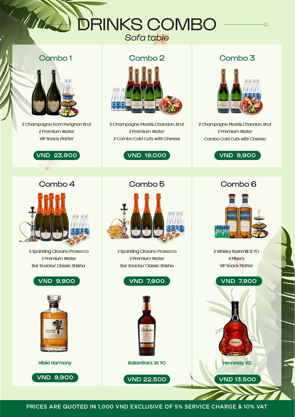 menu Sky36 - Đồ uống