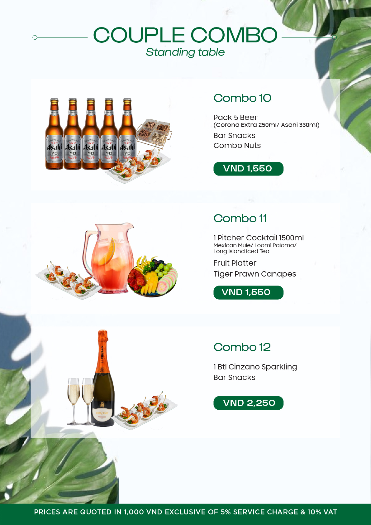 menu Sky36 - Đồ uống