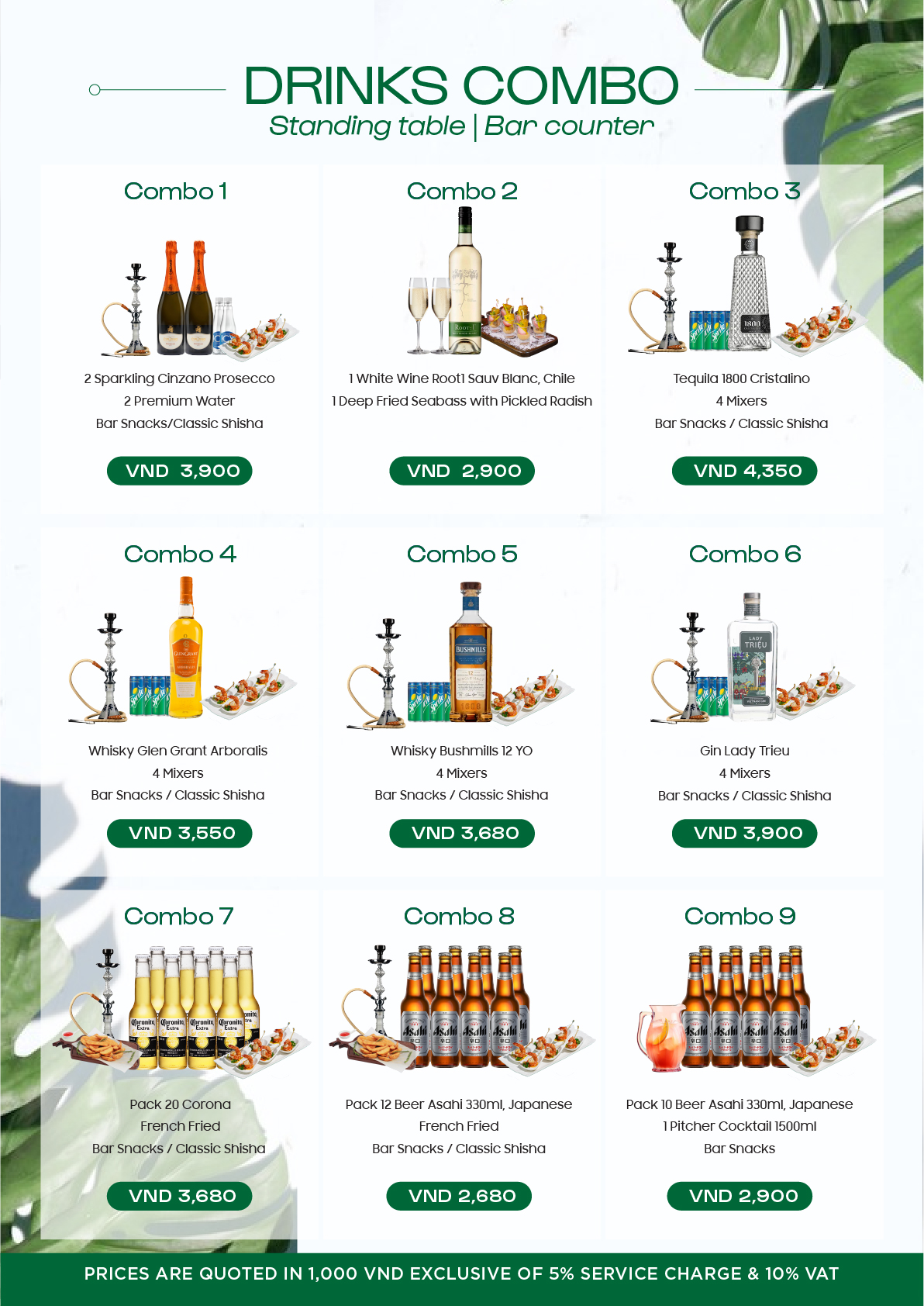 menu Sky36 - Đồ uống