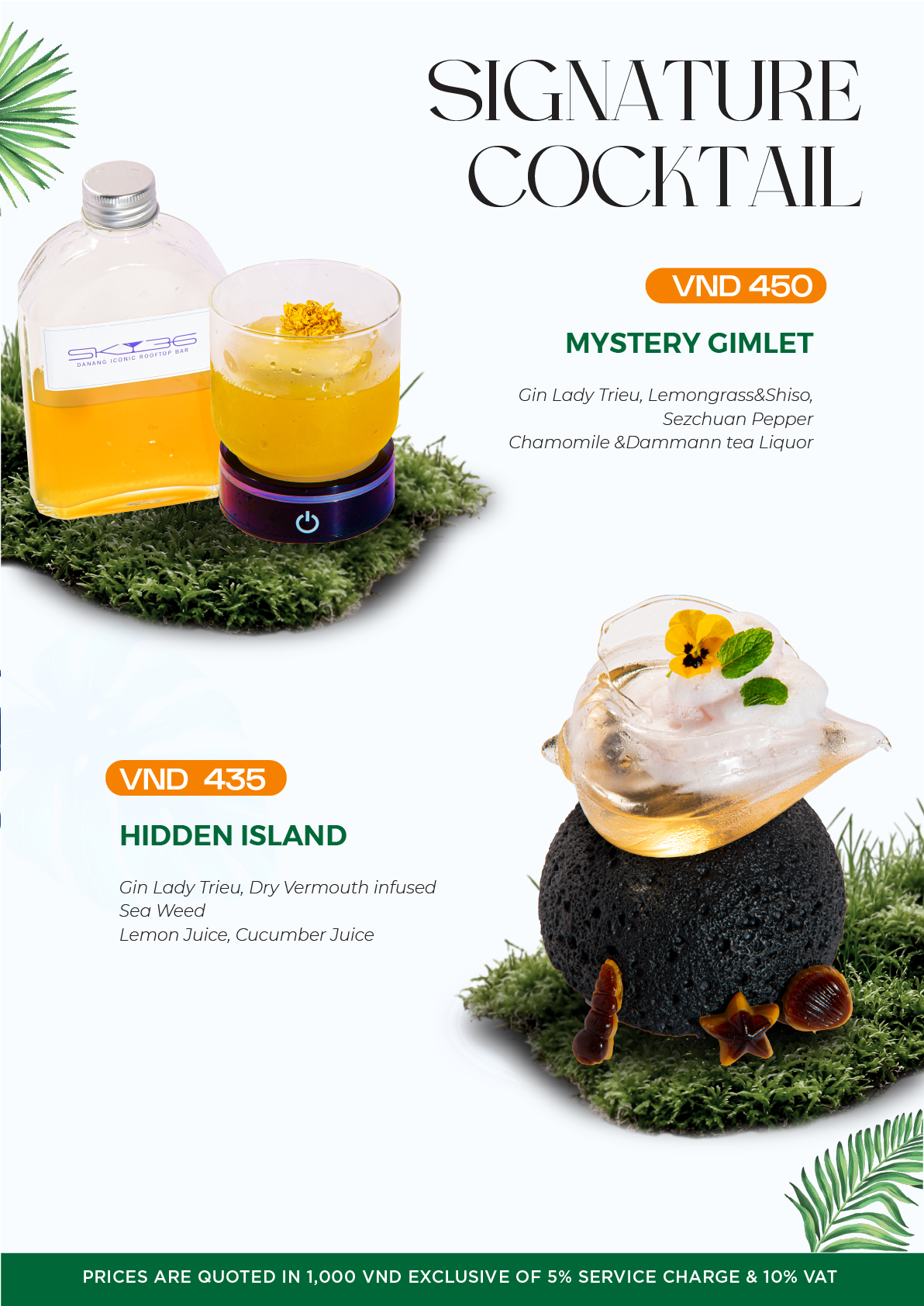 menu Sky36 - Đồ uống