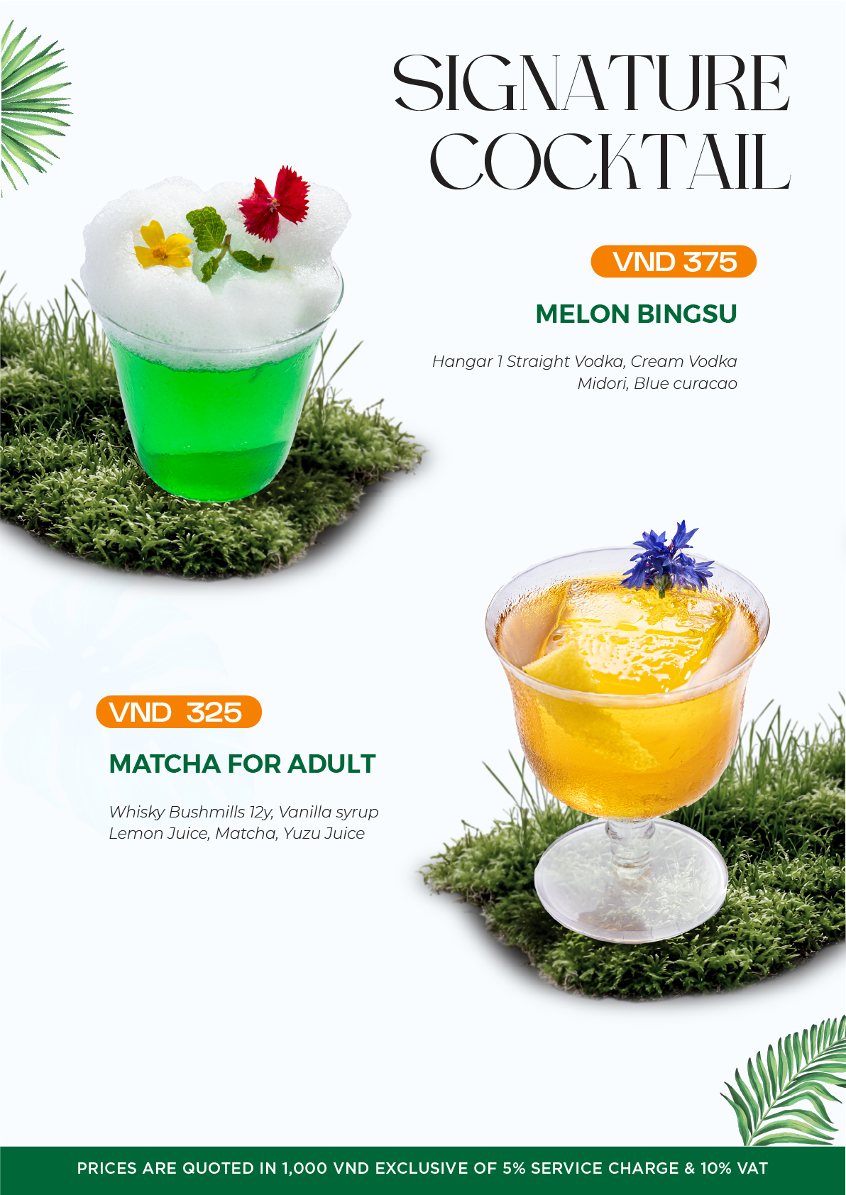menu Sky36 - Đồ uống